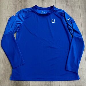 Indianapolis Colts Nike NFL On Field Long Sleeve Shirt Men Medium‎ Dri Fit Blue